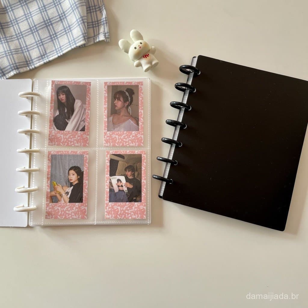 Álbum de Fotos A5 com Furos em Formato de Cogumelo, Material de Papelaria Kpop, Armazenamento Polco, Álbum de Polaroid,