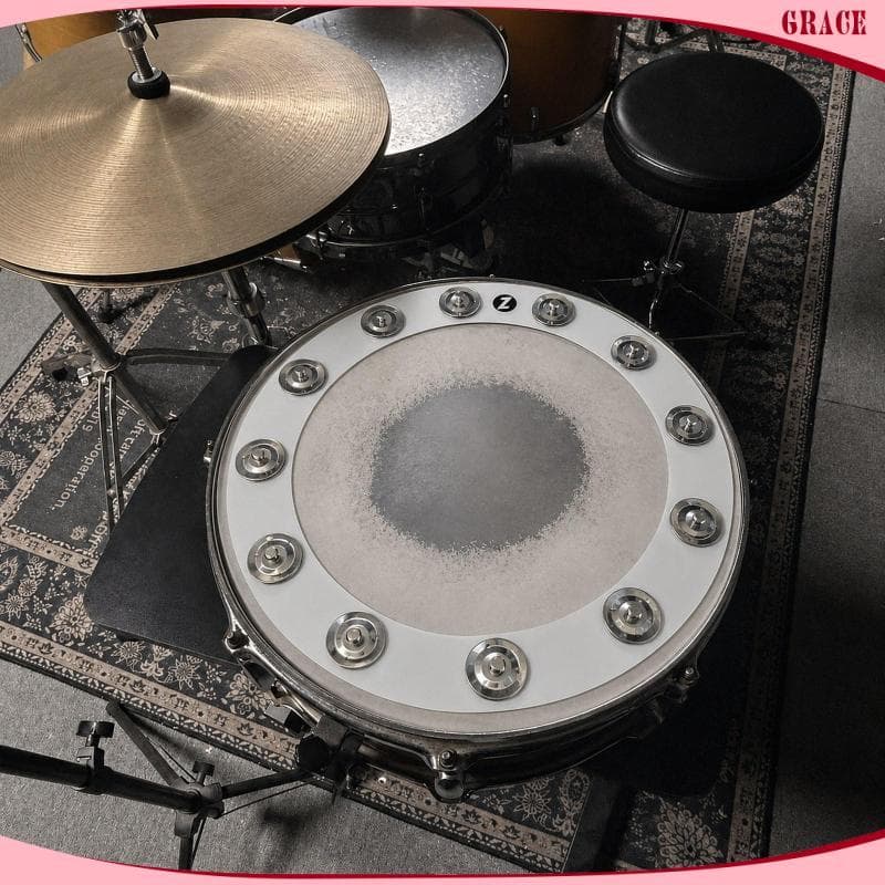 [Grace_sz] Conjunto De Bateria Com Efeito De Prato Ching Ring Ferramenta De Percussão Inoxidável Para Eletrônica Hihat S
