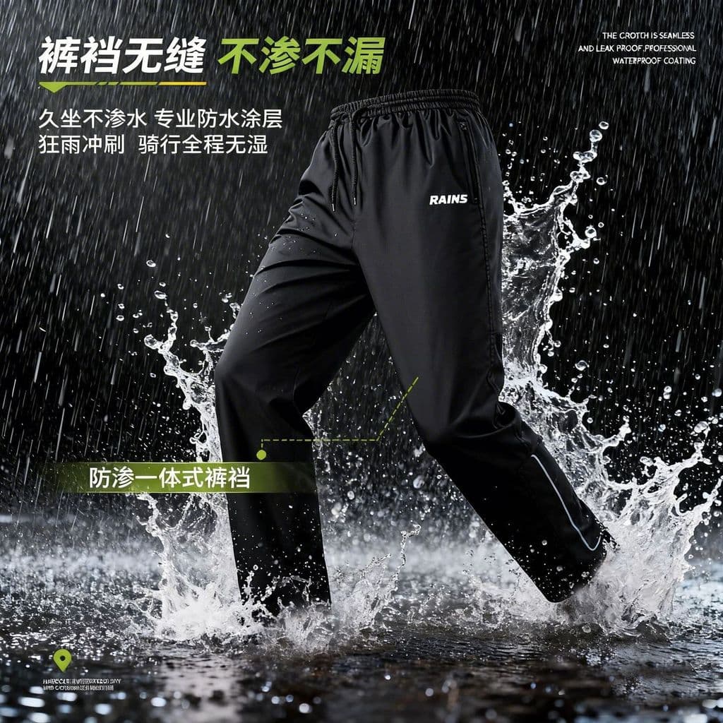 ❤Novidades❤ Calças de chuva masculinas do corpo inferior à prova de chuva mulheres Takeaway equitação à prova de chuva d
