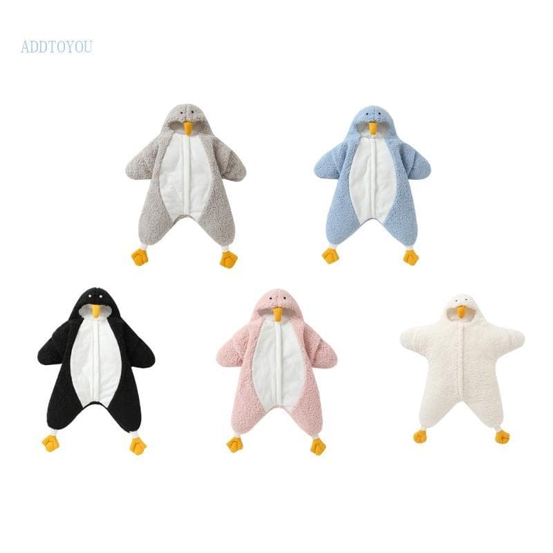 Saco Dormir Time Formato Pinguim, Cobertores Vestíveis, Macacões, Roupa Cama Para Bebê