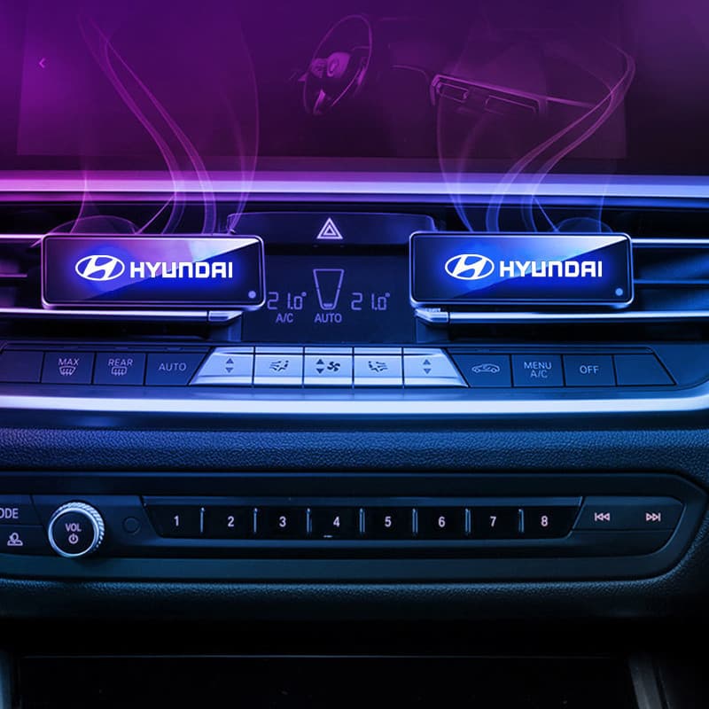 Aromatizador de ar para carro com luz ambiente, adequado para os modelos Hyundai Elantra, Grand Starex, SantaFe, Sonata,