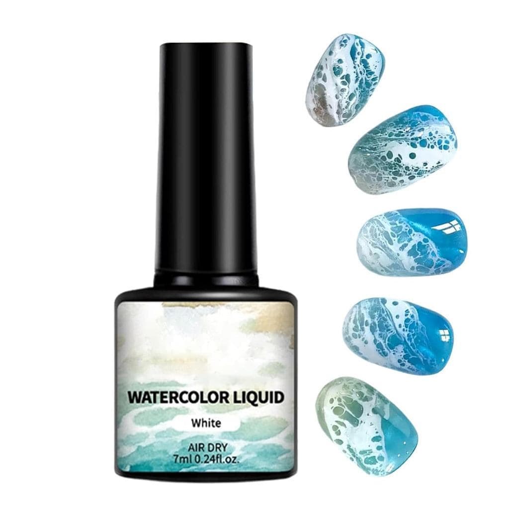 Gel Efeito Difusão para Unhas - Gel para Unhas Onda Oceânica Branca 7ml, Design de Unhas Profissional |       Casamento