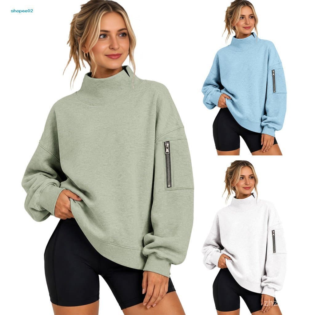 Suéter Feminino de Outono Inverno, Casual, Oversized, Pullover, Respirável, Macio, Estilo Diário