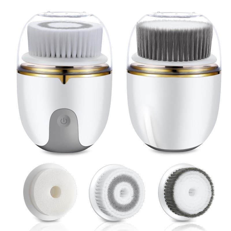 Escova Elétrica De Limpeza Profunda Facial : Removedor De Cravo À Prova D'água Recarregável USB Com 3 Cabeças De
