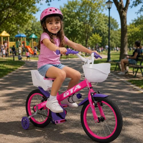 Bicicleta Aro 16 Gta Pink Lemon Pink/roxo Cor Rosa Tamanho D Rosa Único