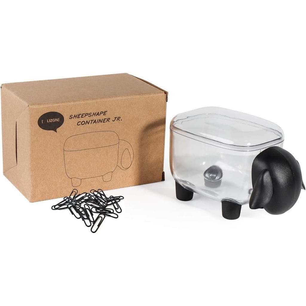 Suporte para Clipes de Papel em Acrílico RALIS - Dispensador com 100 Clipes de Papel Pretos de 28mm para Organização de