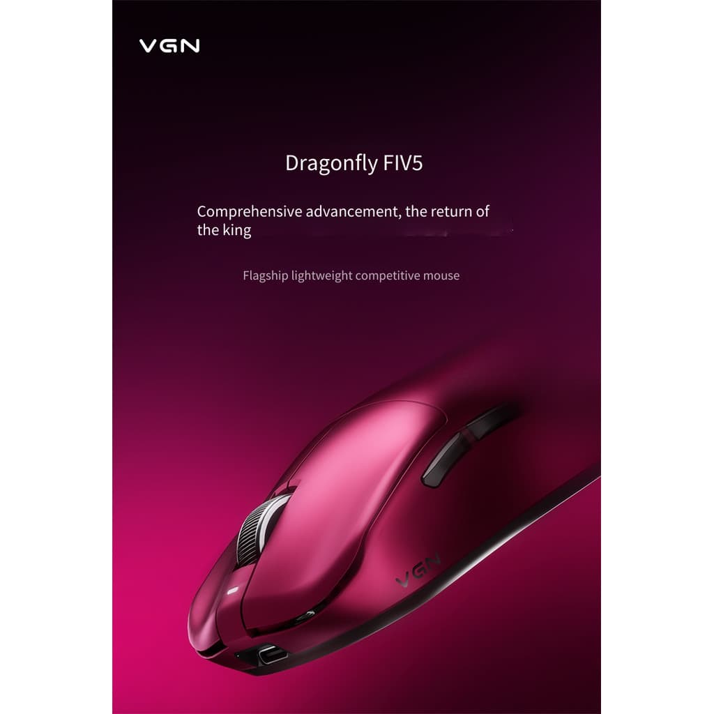 VGN Dragonfly F1 V5 mouse Ergonômico Leve De Três Modos De Longa Resistência Para Videogame