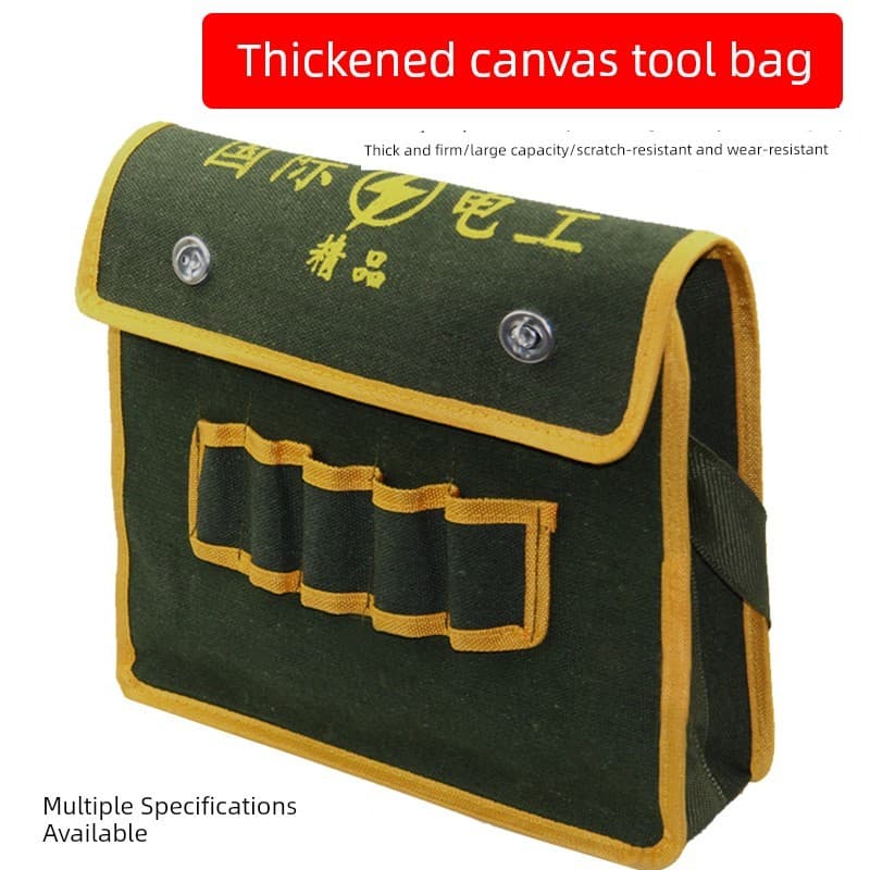 Bolsa de ferramentas multifuncional espessada para carpintaria, pequena, grande, lona, proteção do trabalho, resistente