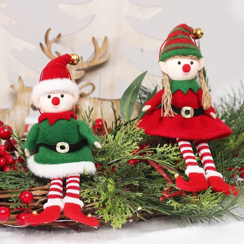 Natal Pendurado Ornamentos Anjo Menina Boneca Árvore De Pingente Decorações Ano Novo Presentes Casa DIY Fontes De Festa