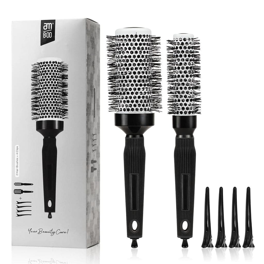 Escova Redonda para Secagem com Secador, Escova Redonda de Cerâmica para Secagem Profissional, Estilização, Modelagem, R
