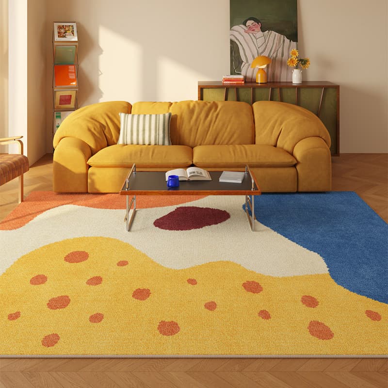 [Novo produto] Dopamina pintura a óleo círculo velo tapete doméstico resistente à sujeira Anti-incrustante fácil cuidado