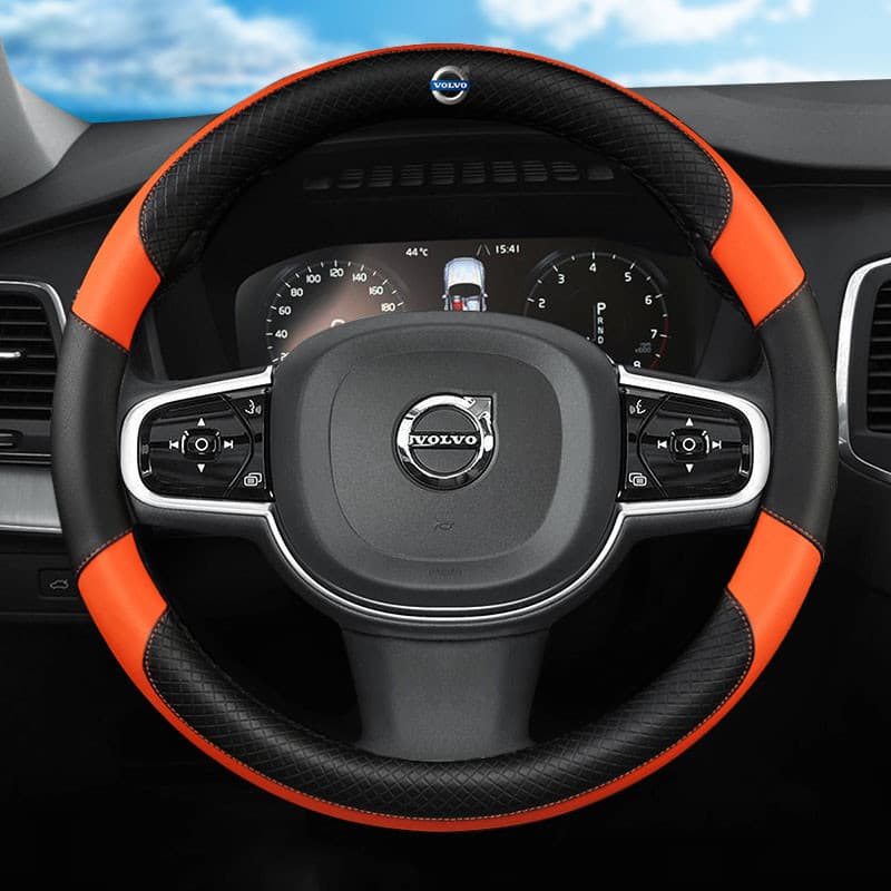 Capa de Volante de Carro Volvo Sem Cheiro, em Couro Microfibra, Acessórios Antiderrapantes para Volvo XC60 S60 S80 XC90