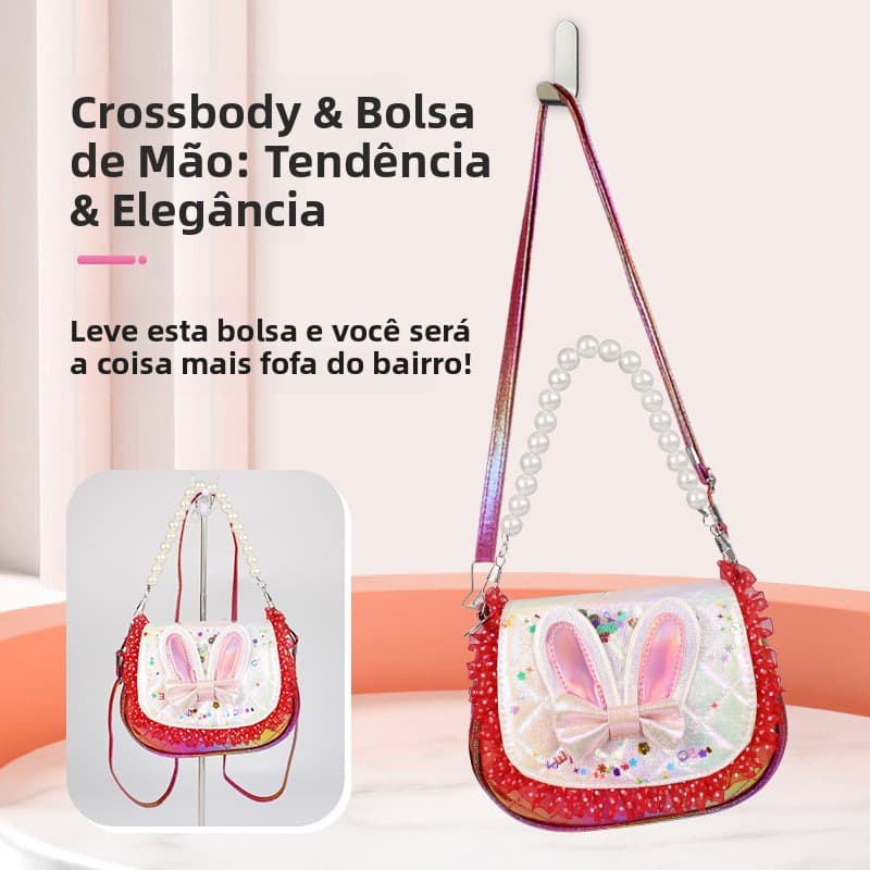 Crianças lantejoulas cruz-corpo pequeno saco meninas pérola portátil bolsa de ombro meninas Outing bonito acessórios peq