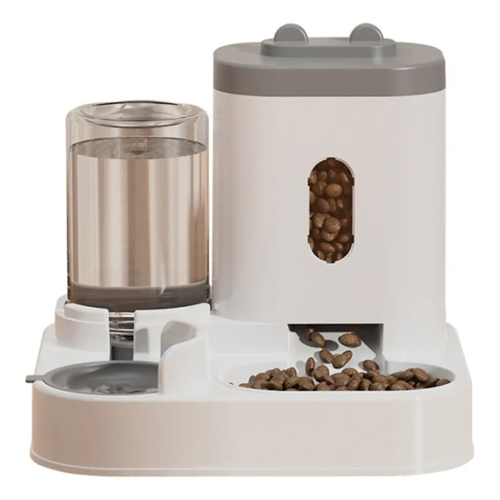 Comedouro Bebedouro Automático Duplo Compacto Pet Cães Gato