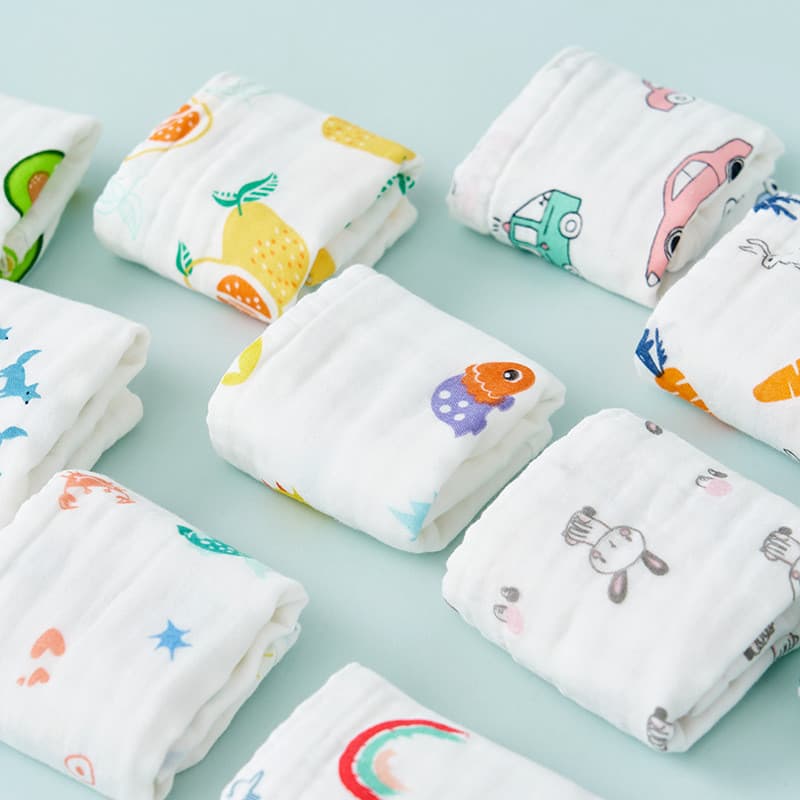 5 Pçs/Lote 6 Camadas De Algodão Macio Toalhas De Bebê Toalha De Rosto Pano De Mão