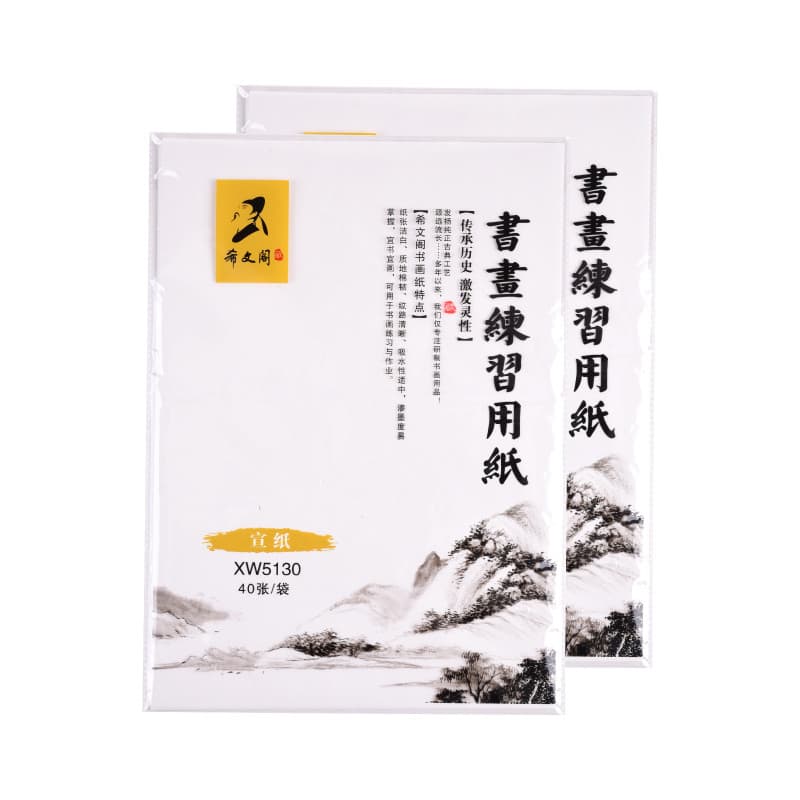 Xiwenge 8K papel de arroz meia-matura meia-tura Xuan pintura prática livro de papel pintura exame prática adequado para