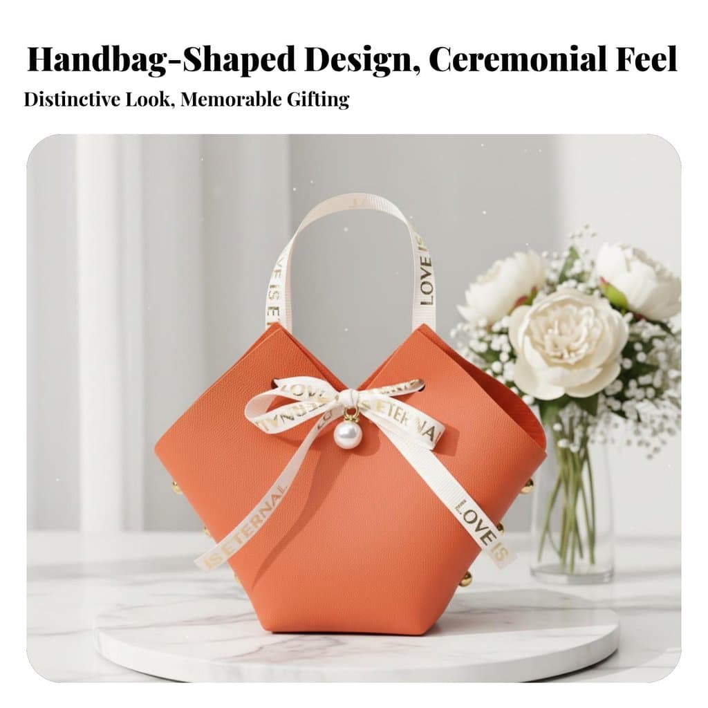 Caixa De Doces De Couro Nórdico , Bolsa De Casamento Coração , Lembrancinha De Festa Criativa