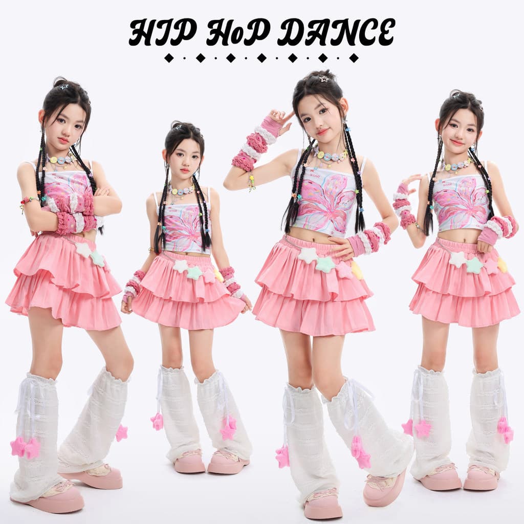 Meninas trajes de Hip Hop dopamina doce legal menina jazz dança prática trajes meninas grupo palco desempenho trajes jaz