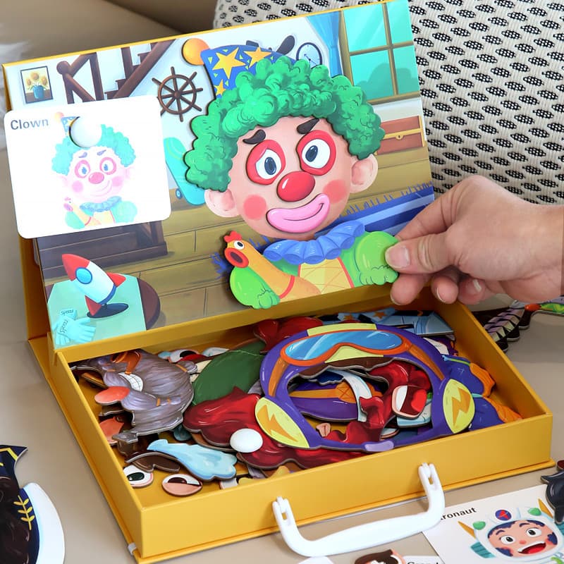 Quebra-cabeça 3 a 6 anos de idade brinquedos infantis magnético imagem plana quebra-cabeça menina menino bebê dinossauro