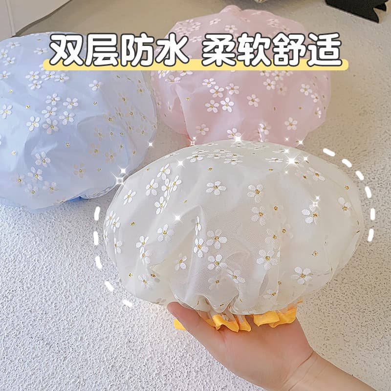 Touca de banho feminina à prova d'água, touca de banho para verão, chapéu de cozinha, Anti-fumos, moda feminina, máscara