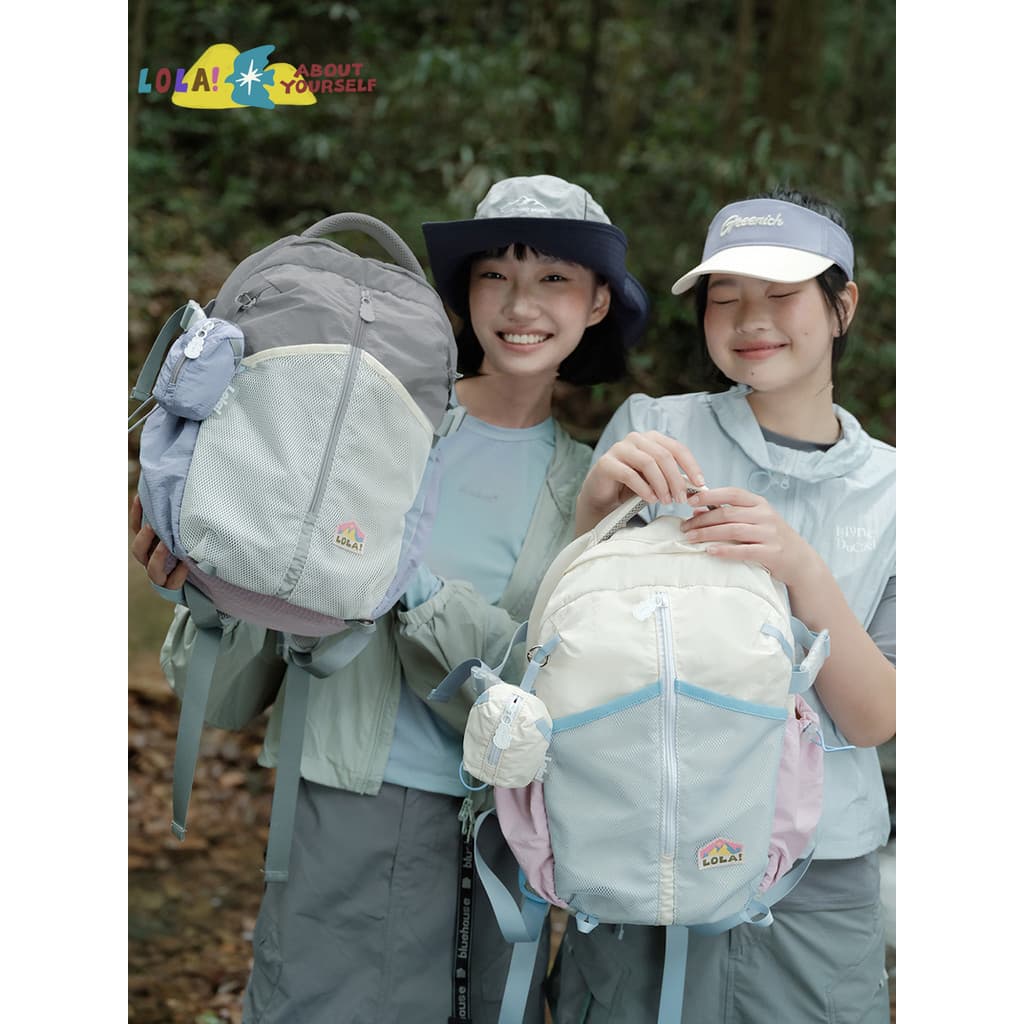 Guan Ji x Lola Estudante Mochila Leve Mochila Escolar Verão Camping Montanhismo Campus Bolsa Escolar