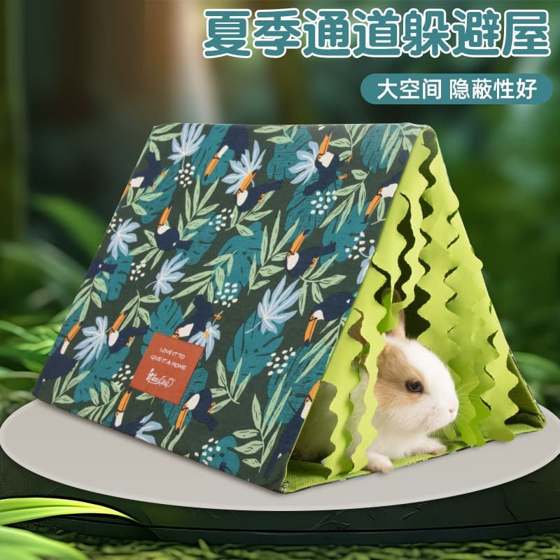 Cobaia escondendo casa verão aliviando o verão meu vizinho Totoro cobaia triângulo túnel brinquedo pequeno animal de est