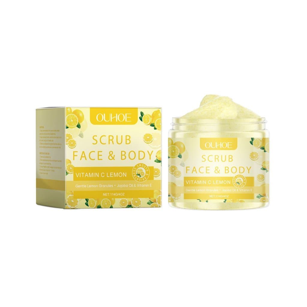 Gel Esfoliante de Limão OUHOE, Limpeza Suave, Amaciante, Nutritivo, Fragrante, Creme Hidratante para o Corpo