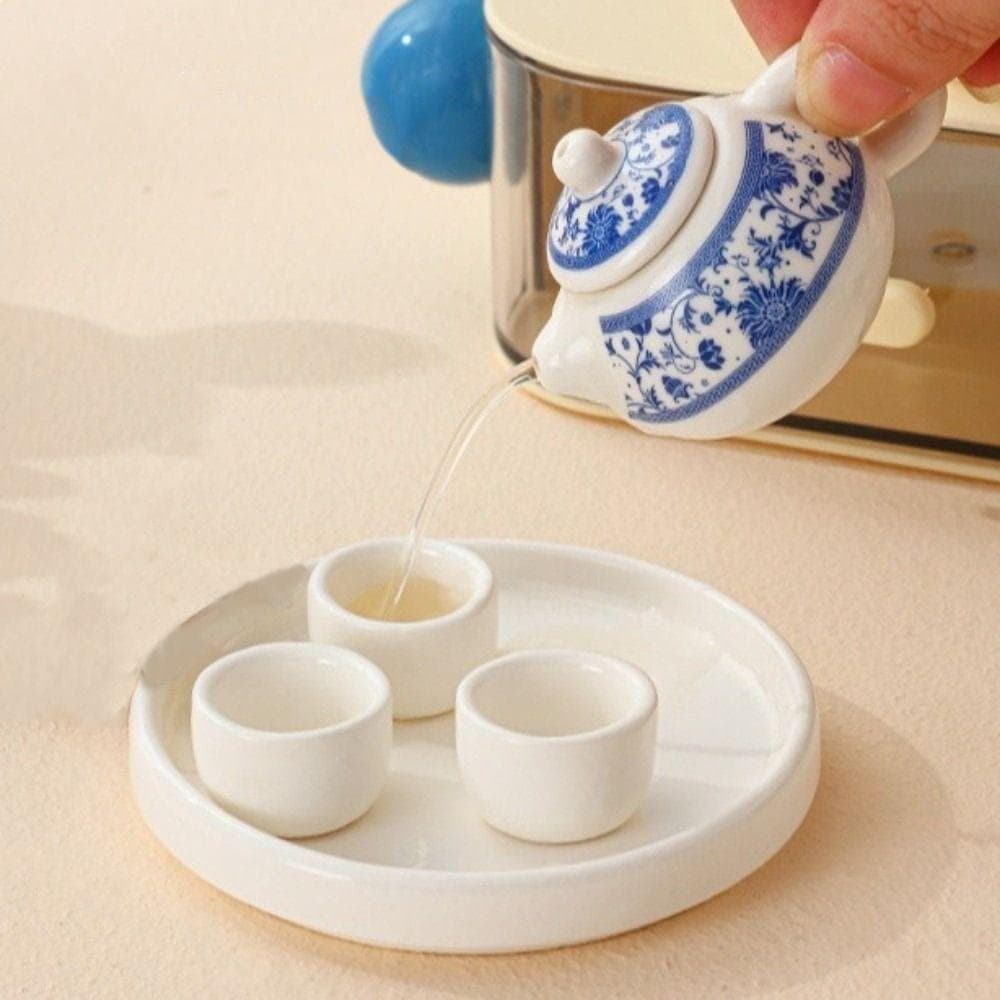 Bule De Porcelana Flor , Mini Ornamentos De Cerâmica Estilo Chinês De 40ml , Acessórios Requintados Para Tampa De Chá De