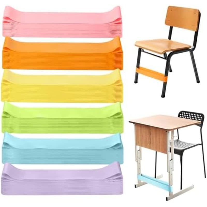 Ste 60 Unidades De Faixas De Cadeira Para Crianças Com Pés Inquietos , Cores Macaron | De Sala De Aula , Em Massa , Melh