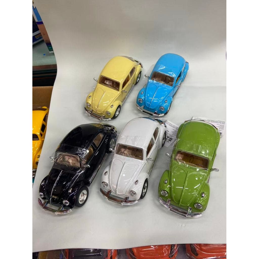 Carrinho Fusca Acende O Farol e Som Abre Portas Brinquedo Premium 18 cm