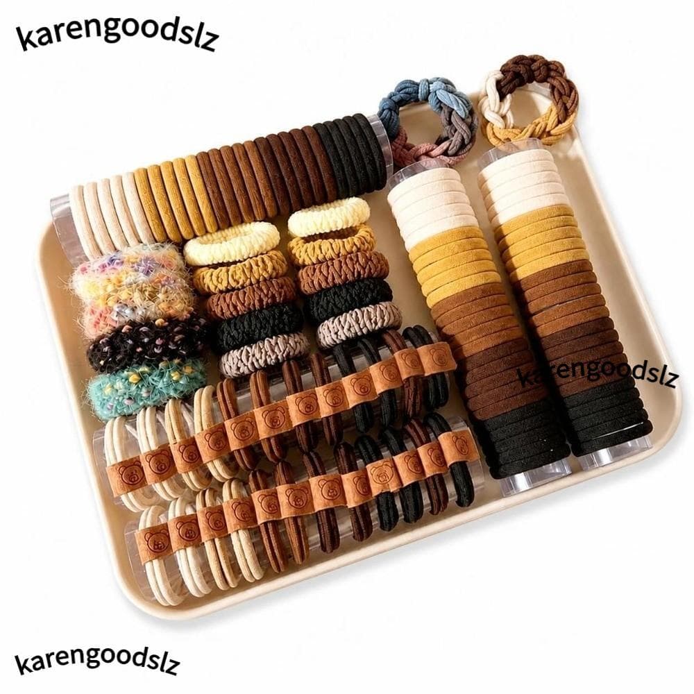 KARENGOODS 137 Unidades De Laços De Cabelo , Faixas Versáteis De Design Sem Costura , Cordas De Alta Elasticidade Não Da