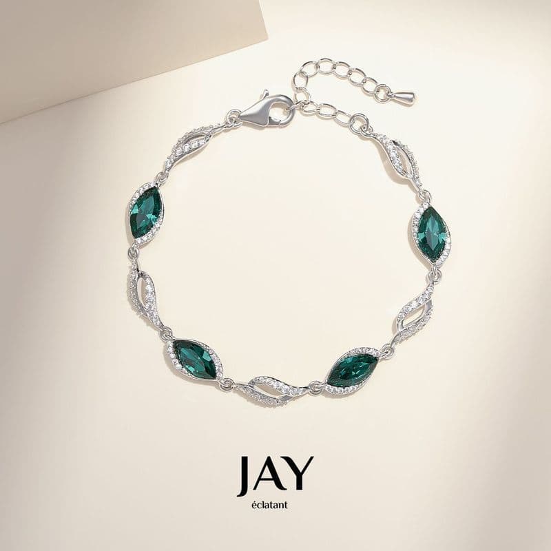 JAY high-end requintado verde imitação de cristal pulseira luz luxo nicho idade-reduzindo pulseira high-end senhora jóia