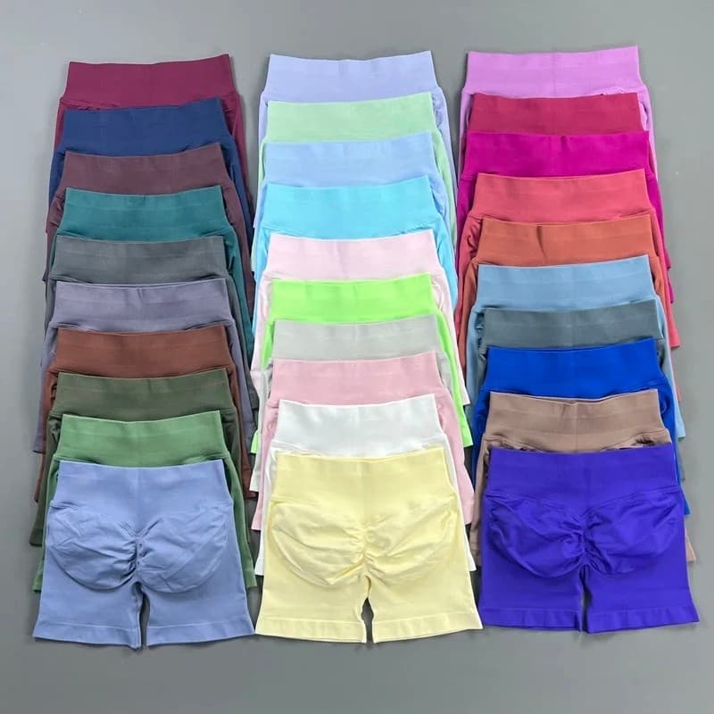 Shorts esportivos femininos sem costura/estretch Hip Lift ginásio Leggings esportivos Pilates corrida ciclismo shorts de