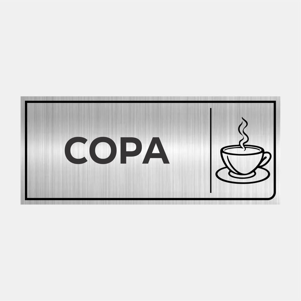 Placa Identificação Sinalização Porta Copa 24x10cm