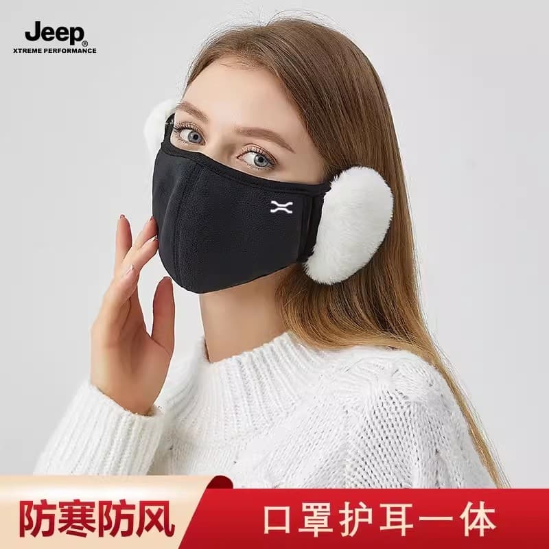 Jeep máscara aquecedor de orelha feminino inverno proteção de ouvido quente integrado Earmuffs outono inverno equitação