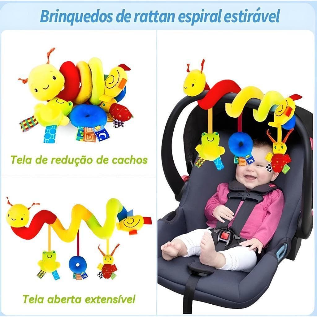Bebê Recém Nascido Mobile Centopeia Espiral /ARCO-IRIS Coruja Carrinho Brinquedo Conforto de Berço Com Chocalho.