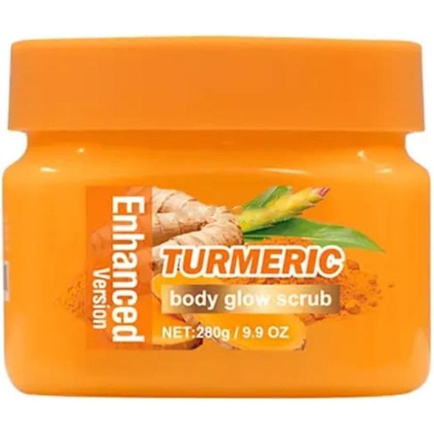 Esfoliante Corporal de Cúrcuma para Brilho da Pele, Esfoliante Corporal para Pele Áspera e Seca, Remove Suavemente Manch