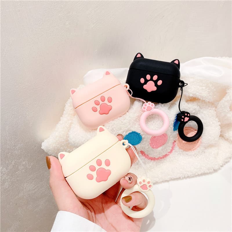 2026 novo estilo bonito garra de gato adequado para airpods pro3 geração capa protetora 4 geração pro2 geração Apple fon