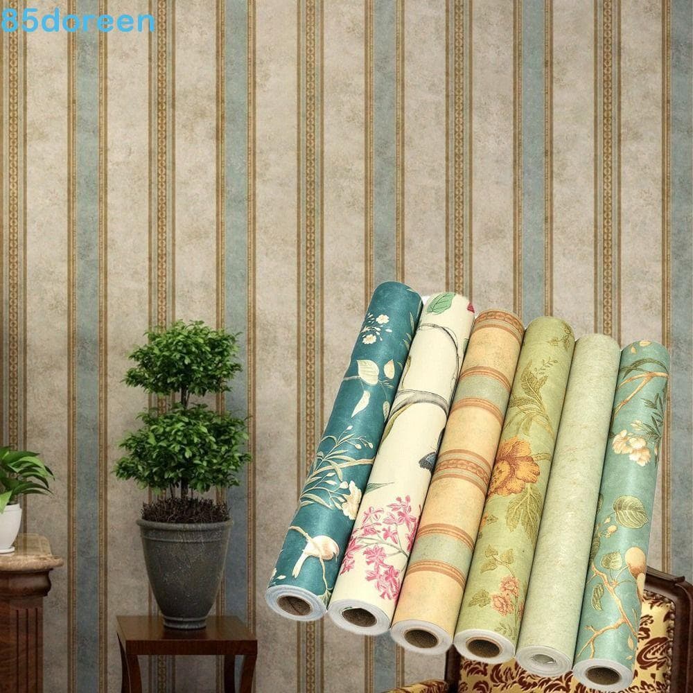 Papel De Parede Autoadesivo , Impermeável Para Flores E Pássaros Em Tecido Não , Decorativo
