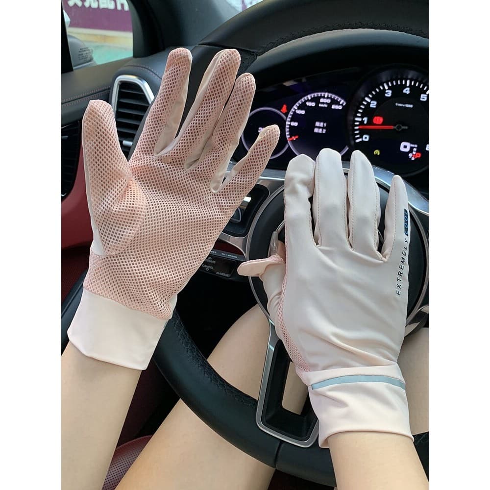 Japão japão uv protetor solar luvas mulheres verão gelo seda estilo fino Anti-ultravioleta esportes ao ar livre condução