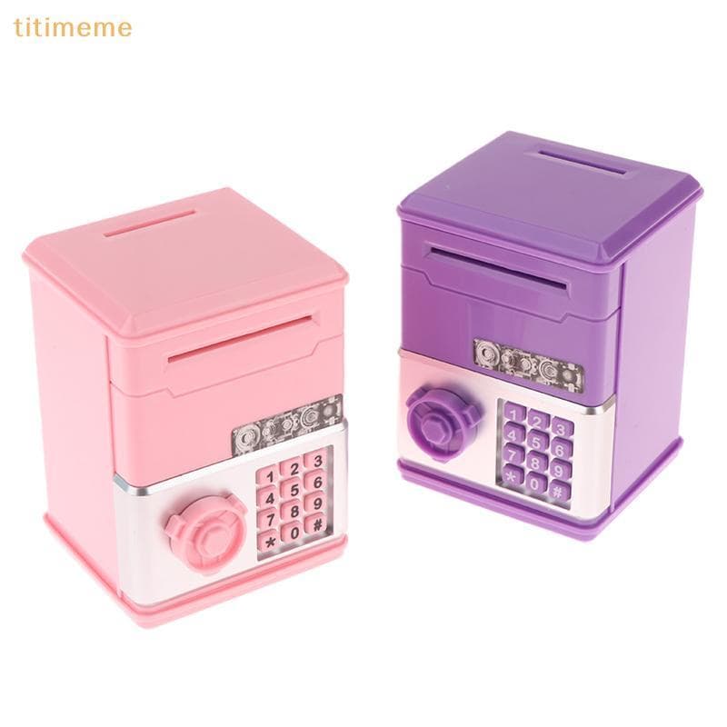 tr Crianças Banco De Dinheiro Senha Cofrinho Mini ATM Moeda Caixa Para Brinquedo De Aniversário sg