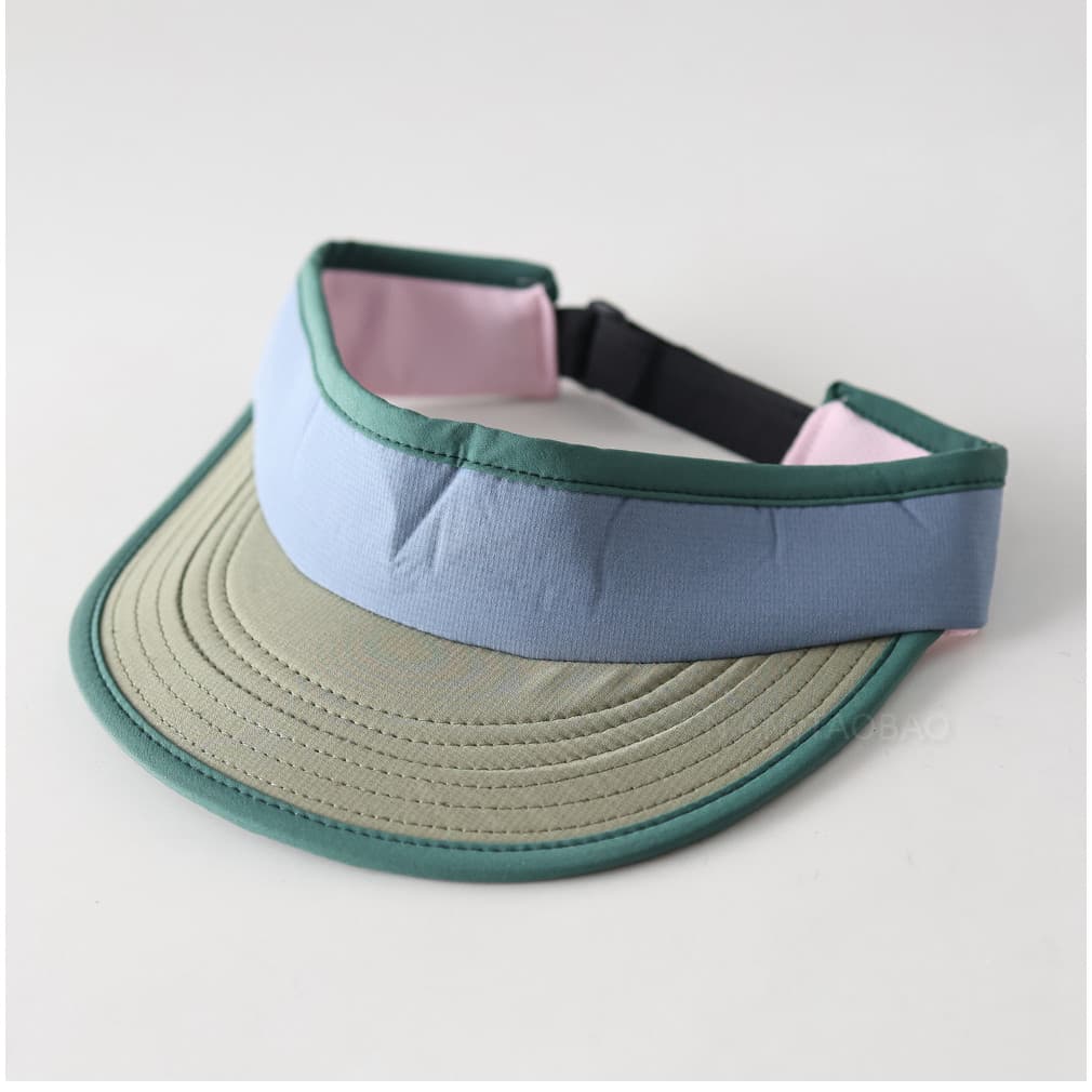 Verão de secagem rápida contraste cor coberto vazio chapéu superior feminino simples Casual All-Match esportes ao ar liv