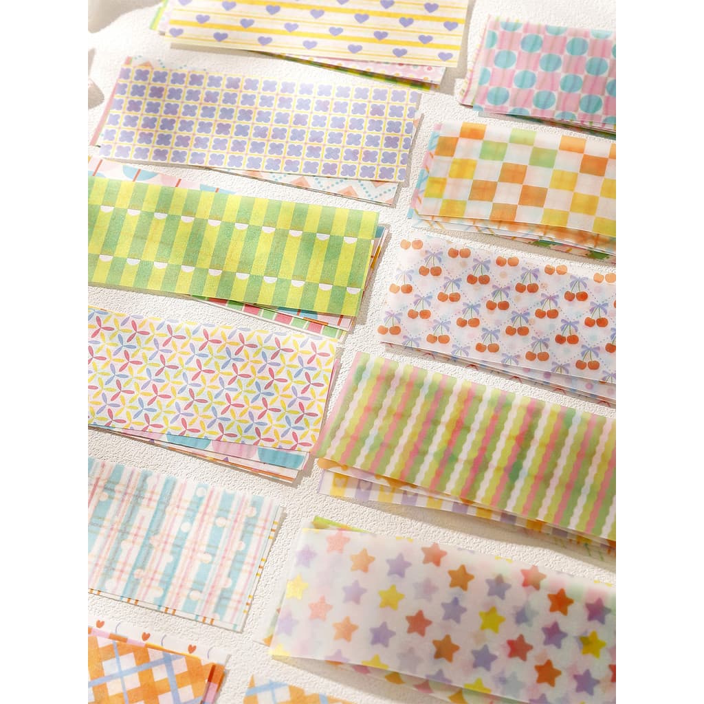 Série Multipalamina em movimento do coração Modelo básico Material Adesivo Livro Cor alta saturada Ilustração pintada à