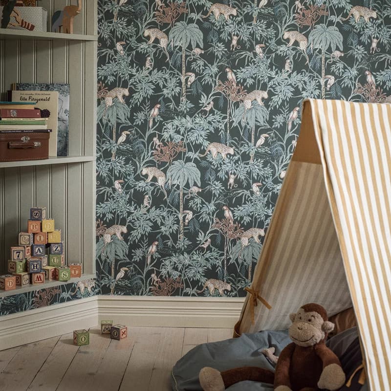 Estilo sueco papel de parede do quarto das crianças adesivos de parede cheio Mural mundo Natural papel de parede sala es