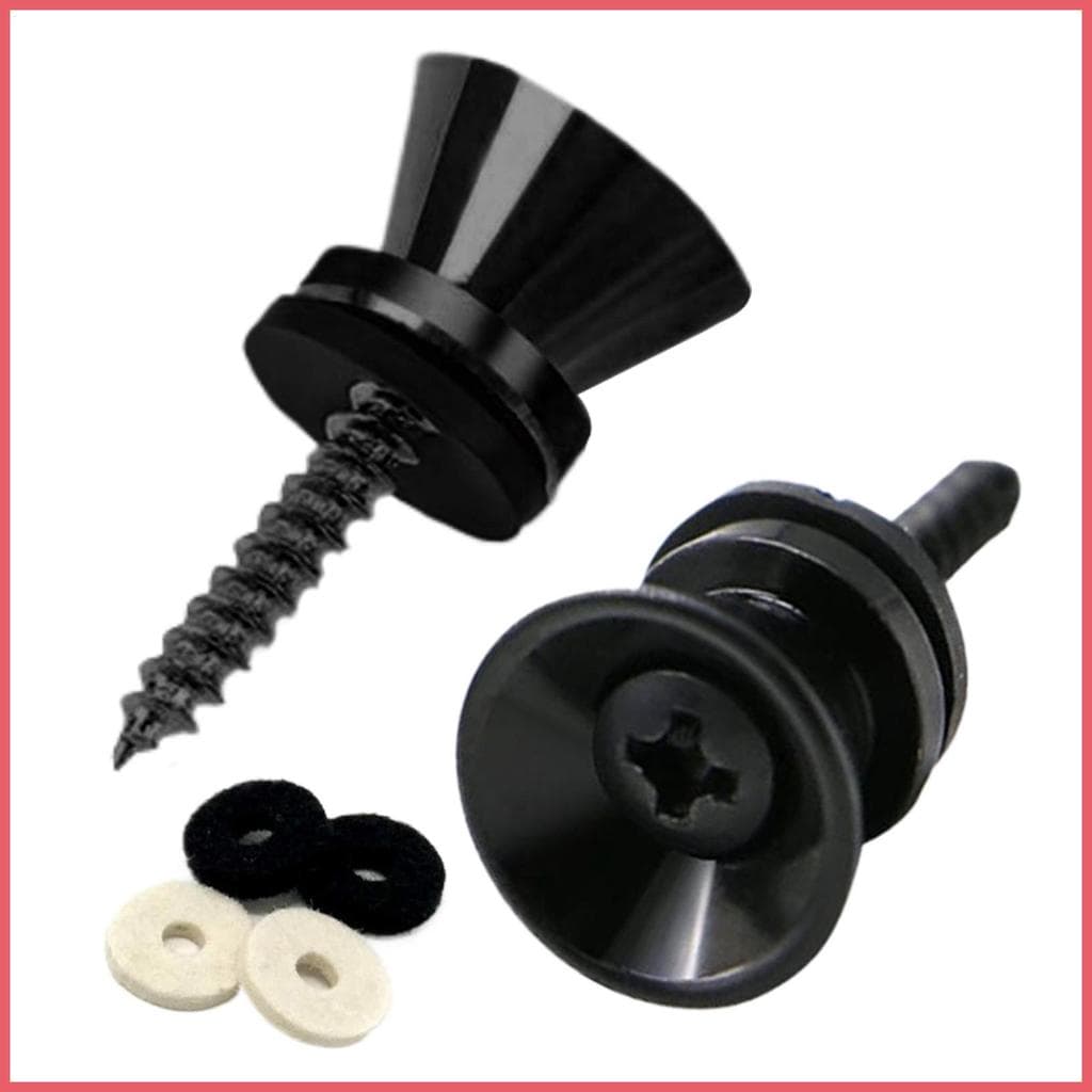 Botões De Bloqueio De Cinta De Guitarra 2 Peças Pinos De Extremidade Alça De Metal Ajuste Universal Seguro xurit2br