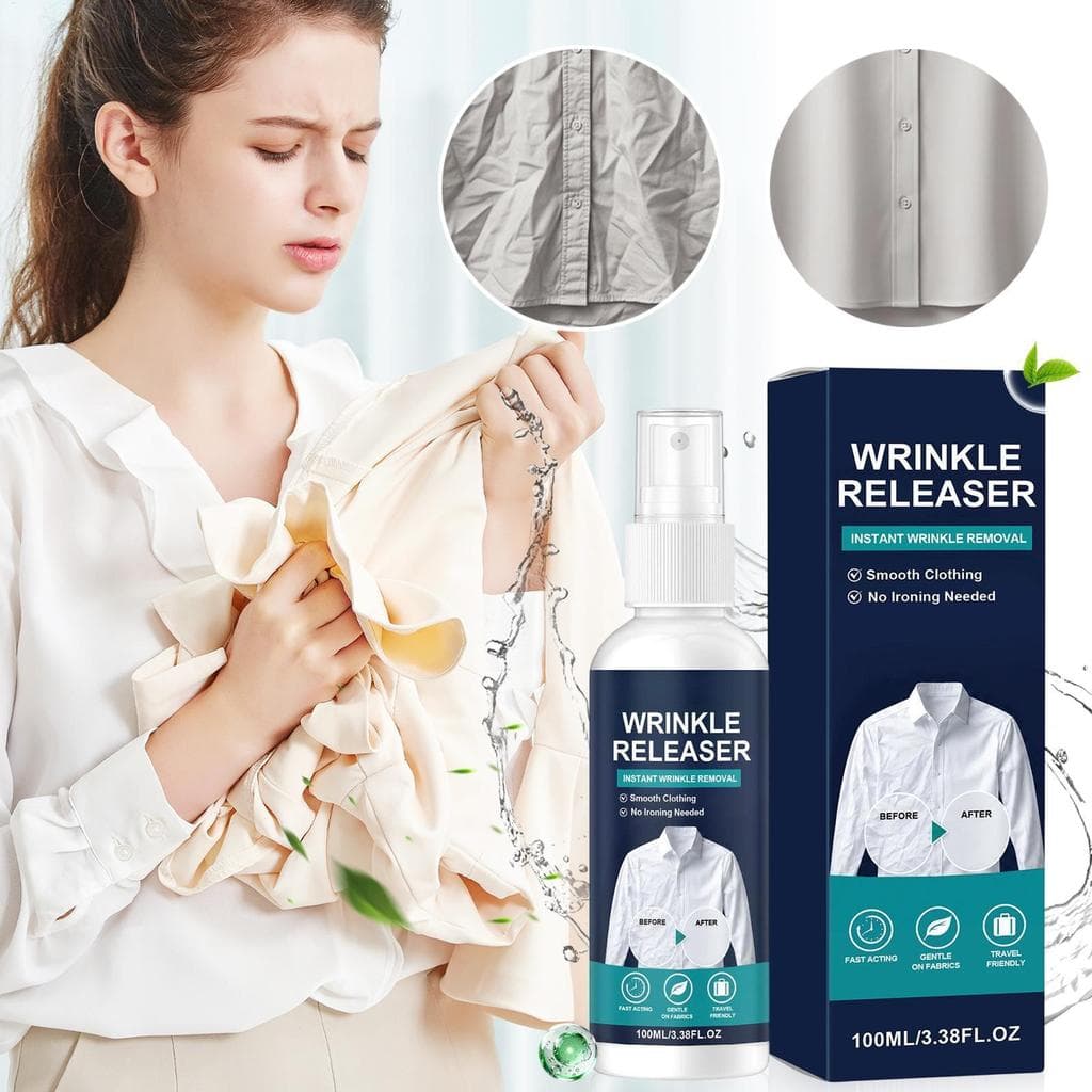 Spray Liberador Instantâneo De Rugas 100ml Suaviza Vincos Em Segundos Antiestático Suave Seguro Linho E Algodão greiwemy