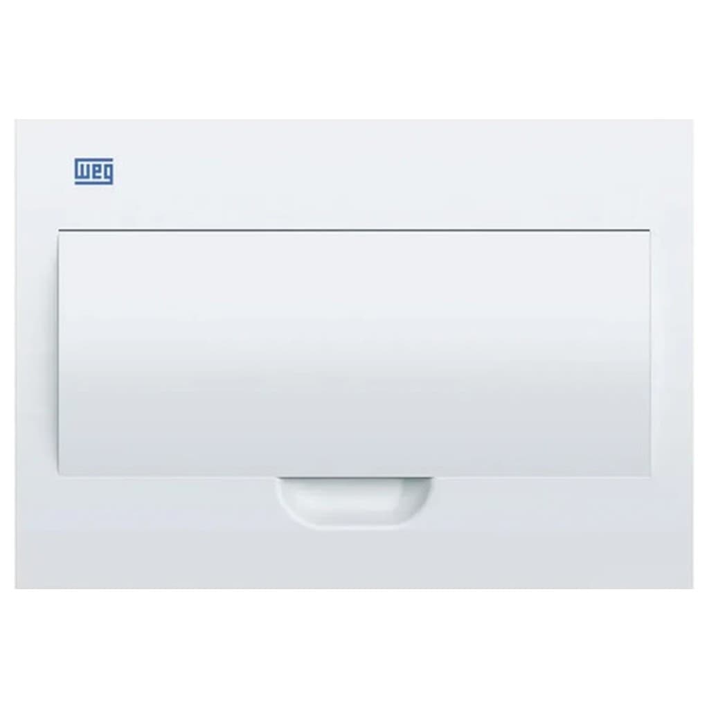 Quadro Distribuição Plástico Embutir WEG QDW02-18-BE 18 Minidisjuntores DIN Branco