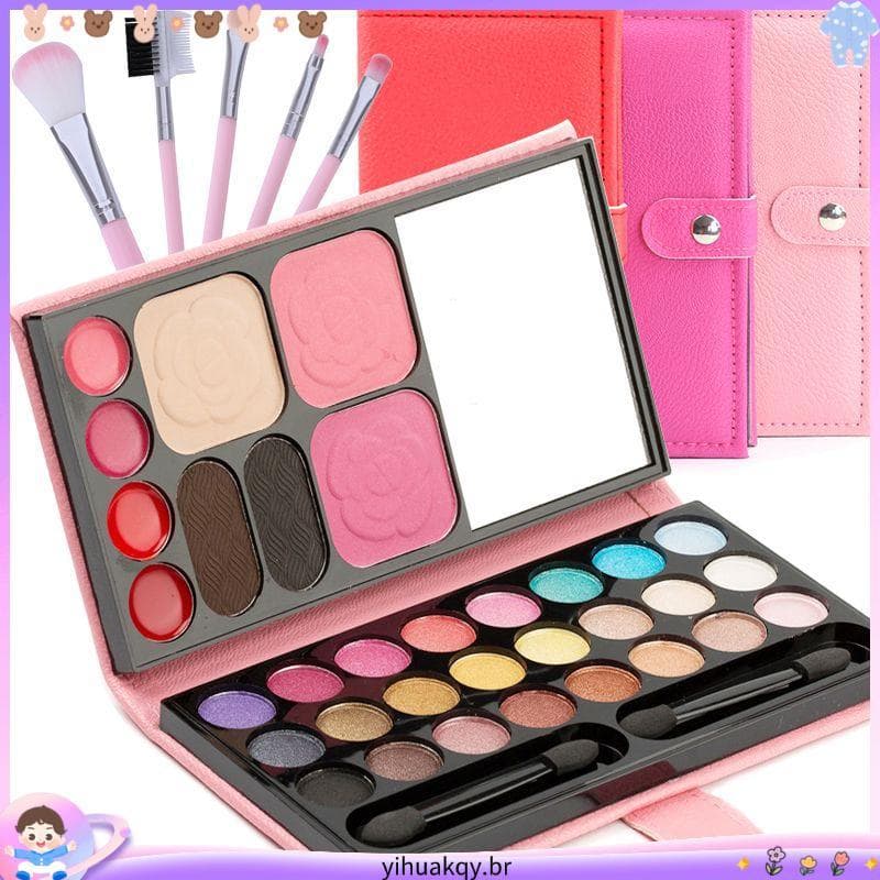 Paleta de sombras de 33 cores influenciador mesmo estilo sombra iniciante estudante conjunto cosmético Blush batom palet