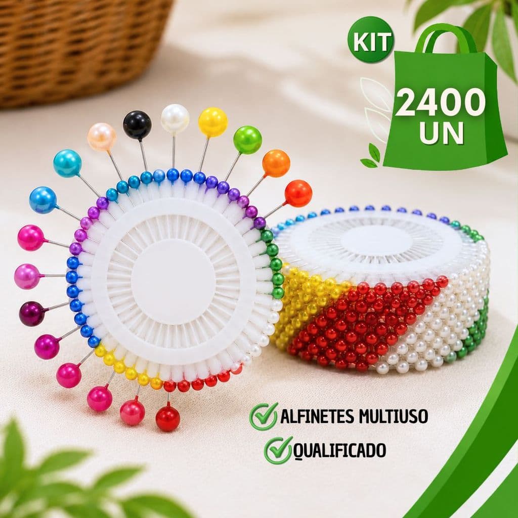 Alfinete Colorido Para Costura Patchwork Artesanato Linha Ateliê Papelaria Multiuso
