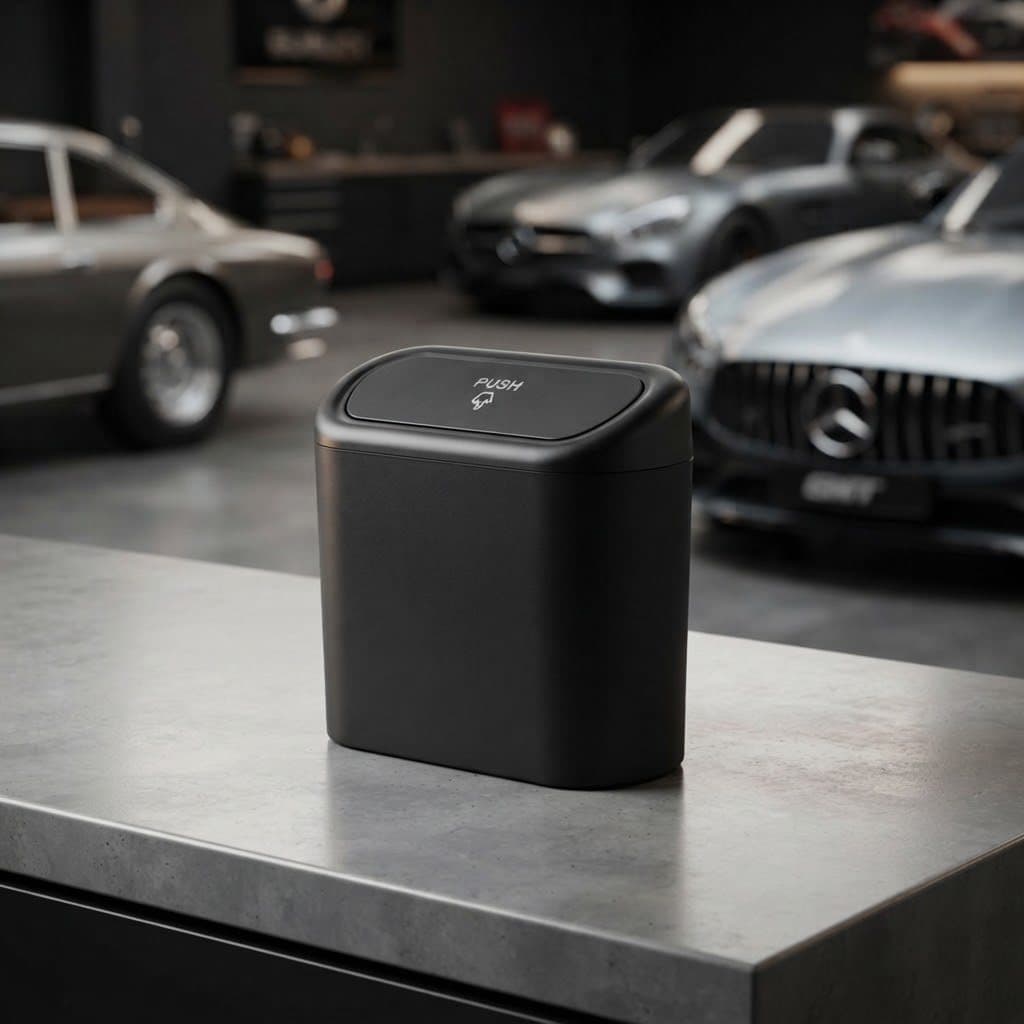 Lixeira Automotiva Com Tampa E Fechamento Automático